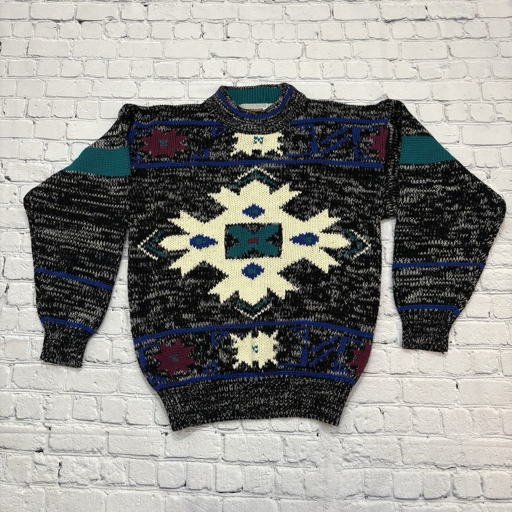 Vintage 90s McGregor Sweater Adult  Medium Geometric Abstract Crewneck Acrylic